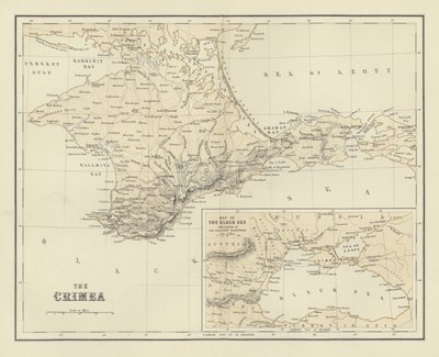 クリミア半島;黒海の地図 作： English School