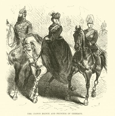 1871年3月、ドイツの皇太子と王女 作： English School