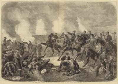 ワースの戦いでのプロイセン皇太子と参謀、最後の突撃を命じる殿下（エングレービング 作： English School