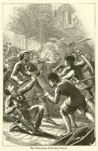 サーク海賊団の壊滅（版画 作： English School