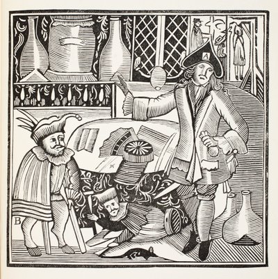 2本の棒の悪魔またはタウンアンティルド、パブ、ジョンアシュトンによる18世紀のChap-booksのイラスト。 1882 作： English School