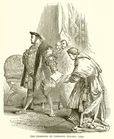 1529年、枢機卿ウォルジーの解任 作： English School