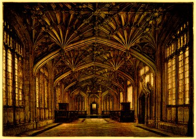オックスフォードの神学校：1445年から1454年の間に建てられた、サミュエルR.ガーディナーによるイギリスの学生の歴史からの図解、1902年発行（デジタル強化画像） 作： English School