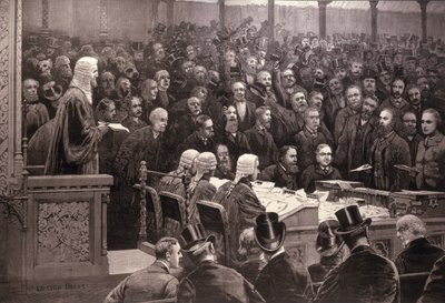 アイルランドのホームルールの質問、上院での分割311、Noes; 「The Illustrated London News」（1886年12月6日）の「341」 作： English School