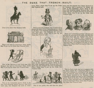 トレンチが建てた公爵。パンチから、1846 作： English School