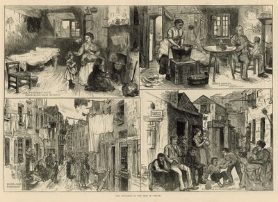 ロンドンの貧しい人々の住居 作： English School