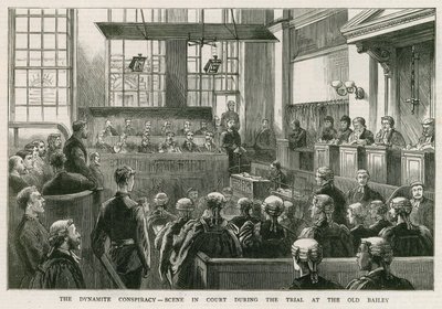 ダイナマイトの陰謀、旧ベイリー裁判中の法廷でのシーン 作： English School