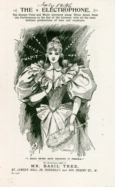 エレクトロフォン、1896年7月 作： English School