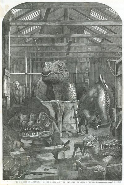 SydenhamのCrystal Palaceにある絶滅動物のモデルルーム 作： English School