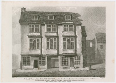 サザークのバンクサイドにあるファルコン酒場。 1805年に登場 作： English School