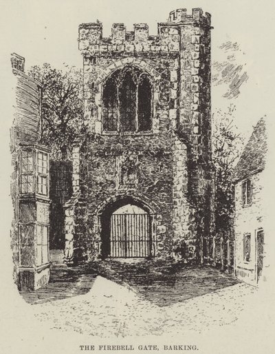 The Firebell Gate, Barking (Engraving) 作： English School