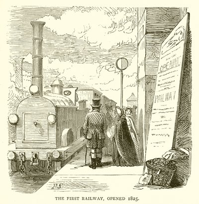 1825年に開通した最初の鉄道 作： English School