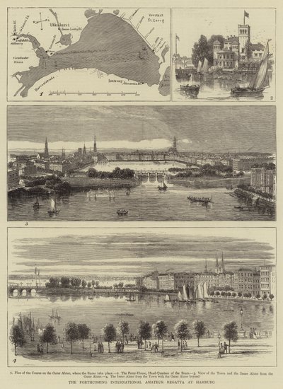 The Forthcoming International Amateur Regatta at Hamburg (e.g. the engraving) 作： English School