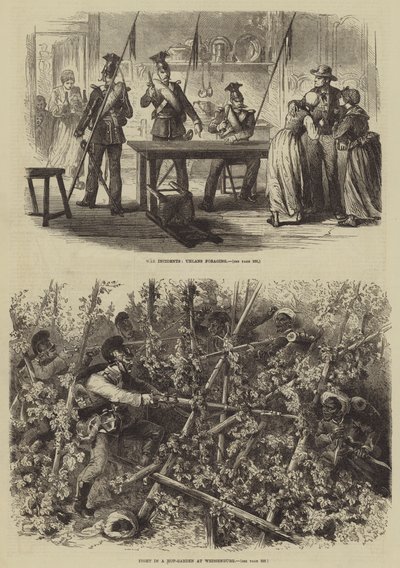 普仏戦争の様子（版画 作： English School