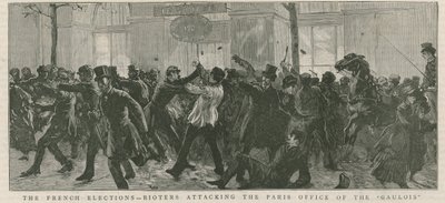 フランスの選挙-ガロアのパリ事務所を攻撃する暴動 作： English School