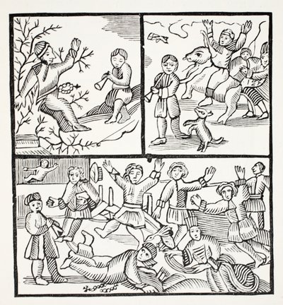 Fryar and the Boy、イラストは18世紀のChap-books、John Ashton著、パブ。 1882 作： English School