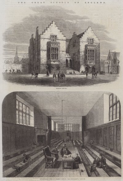 The Great Schools of England（イングランドの偉大な学校）」（エングレービング 作： English School