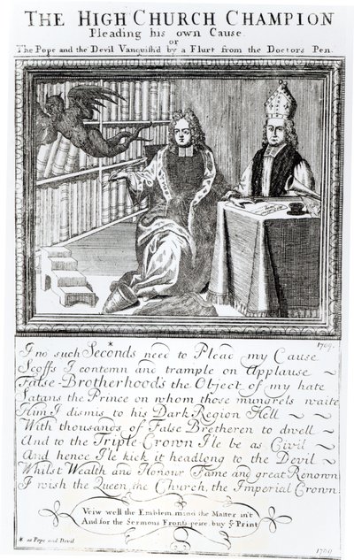 ハイチャーチチャンピオン、1709年 作： English School