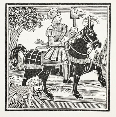 ガイの歴史、ウォーリック伯、パブ、ジョンアシュトン著、18世紀のチャップブックからのイラスト。 1882 作： English School