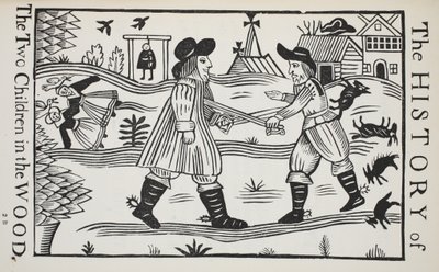 森の二人の子供たちの歴史、ジョン・アシュトンによる18世紀のChap-booksからのイラスト、パブ。 1882 作： English School