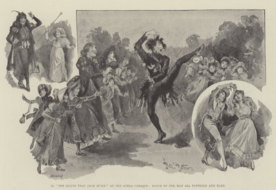 "The House That Jack Built" at Opera Comique, Dance of the Man all tattered and torn (e.g. engraving) 作： English School