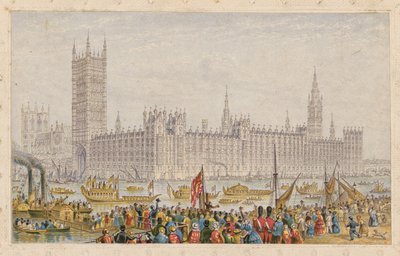 国会議事堂、ウェストミンスター宮殿、ロンドン 作： English School