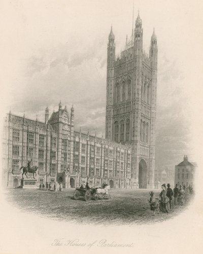 国会議事堂、ウェストミンスター、ロンドン 作： English School
