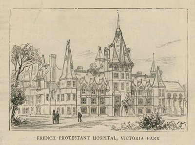 イギリスのユグノー：フランスのプロテスタント病院、ビクトリアパーク 作： English School