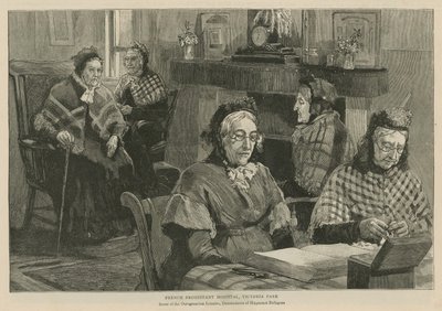 イギリスのユグノー：フランスのプロテスタント病院、ビクトリアパーク 作： English School