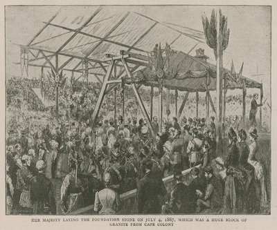 インペリアルインスティテュート：1887年7月4日に女王陛下が基礎石を敷設しました。これはケープコロニーからの花崗岩の巨大なブロックでした。 作： English School