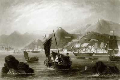 アモイ島、「ペインズユニバーサム」、1847年 作： English School