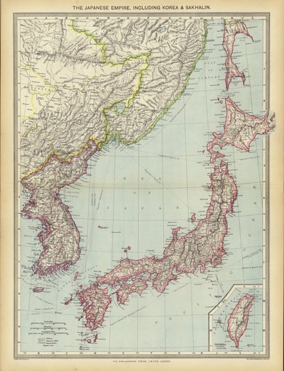 韓国とサハリンを含む大日本帝国（カラーリソ） 作： English School