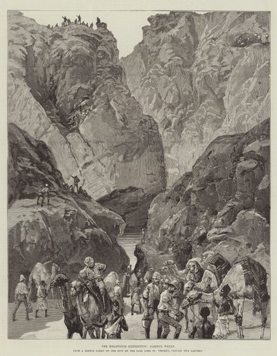 Khartoum Expedition, Gakdul Wells (in engraving) 作： English School