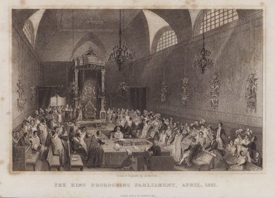 国王が議会を召集する様子（1831年4月）（エングレーヴィング 作： English School