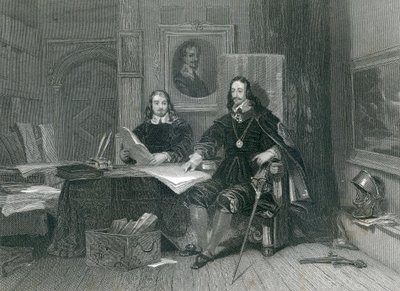 オックスフォードの王とハイド、J。Tウィルモア作、1844年 作： English School