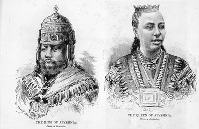 アビシニアの王と女王、1893年 作： English School