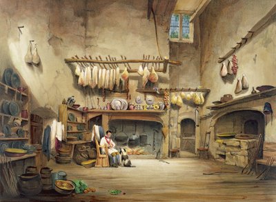 キッチン、コートヘルハウス、1830年〜40年 作： English School