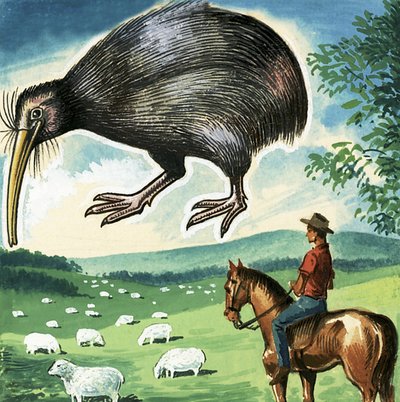 キウイ、ニュージーランドの紋章 作： English School