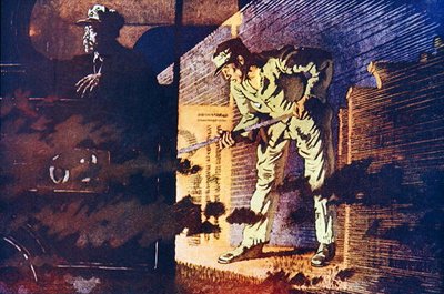 L.M.S.R. ナイトメール、「The Wonder Book of Railways」の挿絵、第 14 版、ハリー ゴールディング編集 作： English School