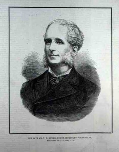 1882年5月13日、イラストレイテッドロンドンニュースよりアイルランドの次官補THバーク氏 作： English School