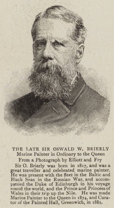 The Late Sir Oswald W Brierly (Engraving) 作： English School