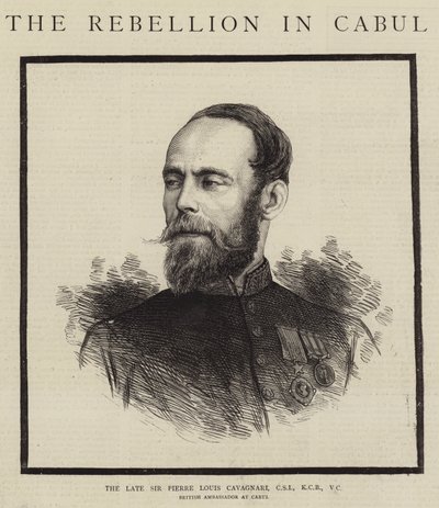 The Late Sir Pierre Louis Cavagnari, CSI, KCB, VC (Engraving) 作： English School