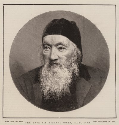 The Late Sir Richard Owen, KCB, FRS (Engraving) 作： English School