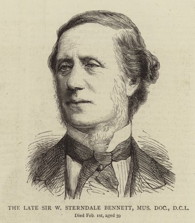The Late Sir W Sterndale Bennett, Mus Doc, DCL (e.g. The Late Sir W Sterndale Bennett, Mus Doc, DCL) (彫刻) 作： English School