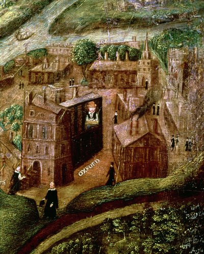 ヘンリーウントン卿の生と死（1557-96）、オリックス大学、オックスフォード、1574年、1596年頃（106910参照）での勉強の詳細 作： English School