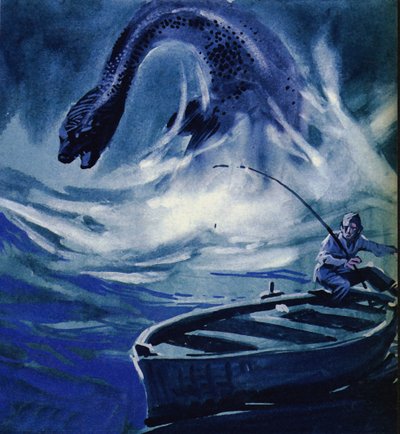 ネス湖の怪獣が漁師を攻撃する 作： English School