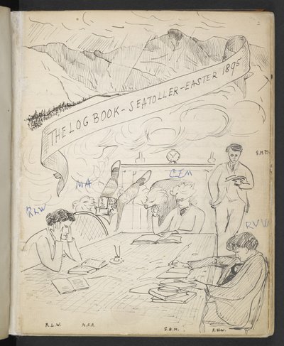 ログブック、シートラー、イースター1895（紙にペンとインク） 作： English School