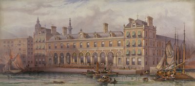 ビリングスゲートのロンドンフィッシュマーケット、1877年7月20日 作： English School