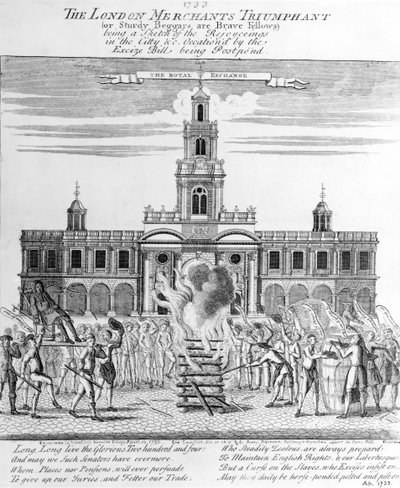 ロンドン商人の凱旋、1733 作： English School