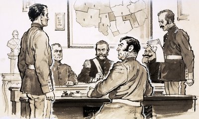 探偵小説を発明した男。エドガー・アラン・ポー（紙にガッシュ 作： English School